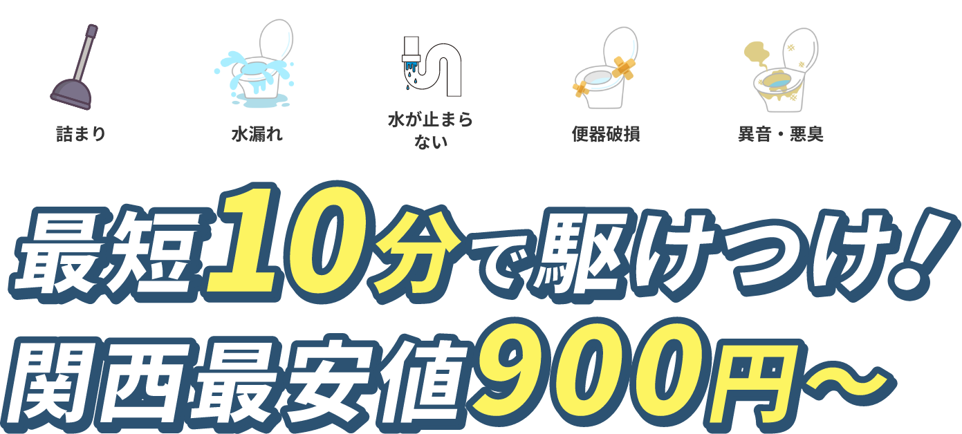最短10分で駆けつけ！関西最安値900円～